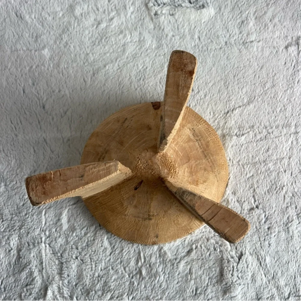 Natural Wooden Stool RUSTIC FOOTED RISER - Picture 8 of 11